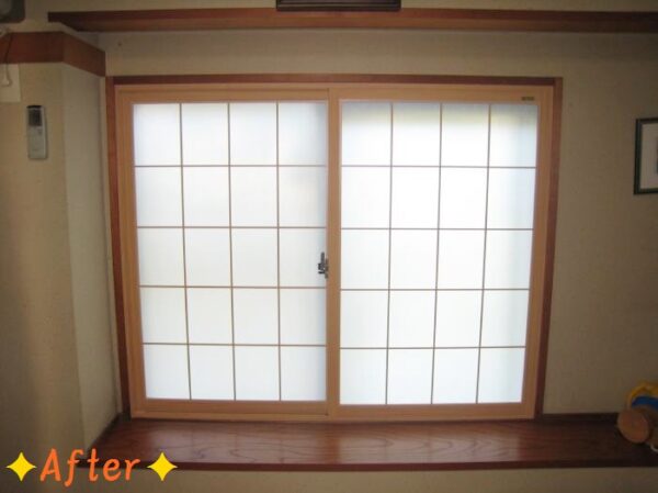 茨城県牛久市　Ｉ様邸　和室の結露＆防音対策に和障子そっくりな内窓設置