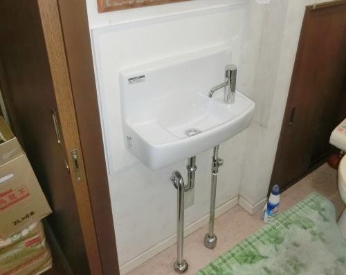 茨城県つくば市　Ｎ様邸　トイレ手洗い器交換工事