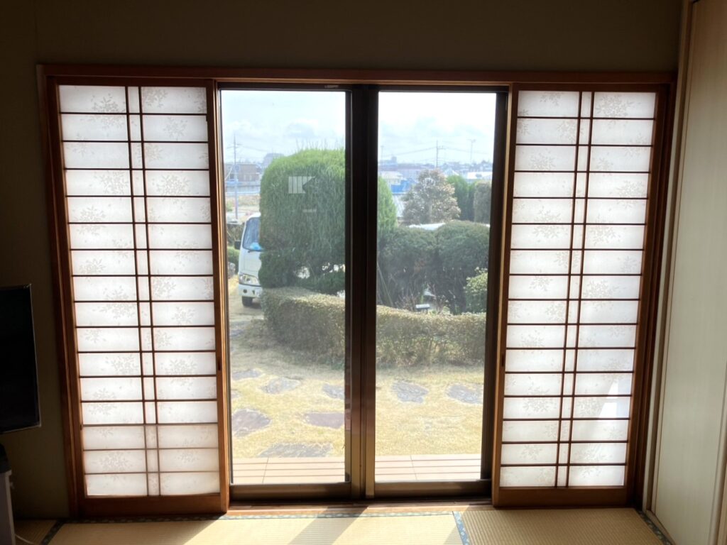 和室4枚建て引違い窓＋和障子