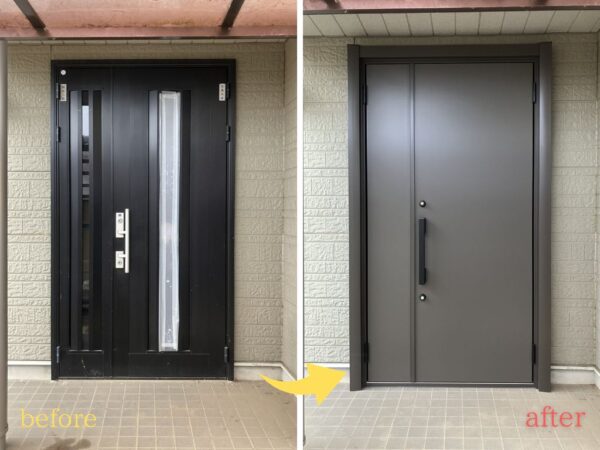 LIXILのリシェント玄関ドア3で「断熱」性のある快適な玄関に１dayリフォーム＜茨城県牛久市＞