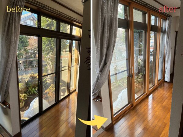 冬の廊下も窓を断熱すれば寒くない！４枚建て窓へ内窓を取付けた施工例＜茨城県石岡市＞