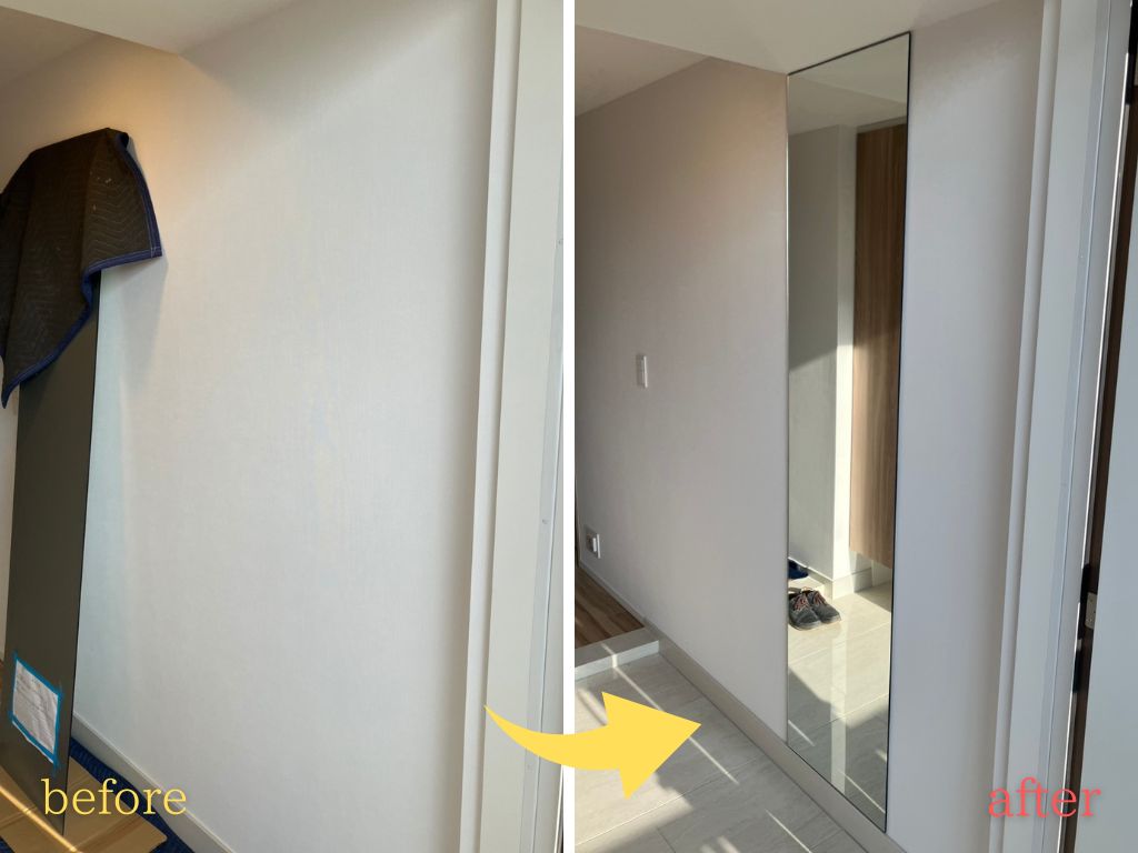 姿見鏡取付け＜茨城県つくば市＞