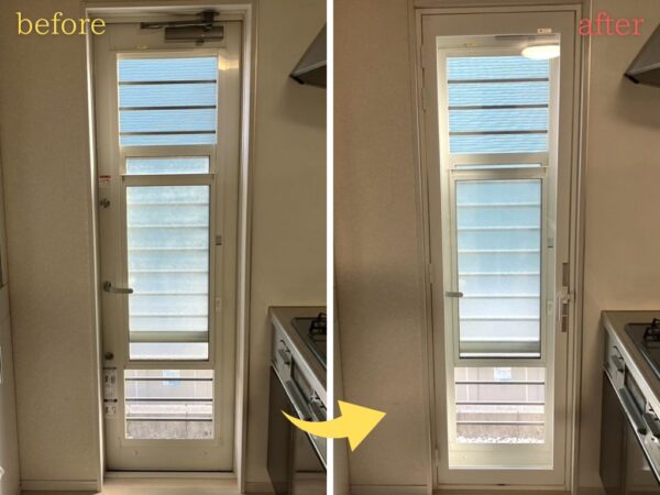 内窓インプラス（テラスドア）で勝手口の断熱リフォーム｜補助金対象施工事例＜茨城県かすみがうら市＞