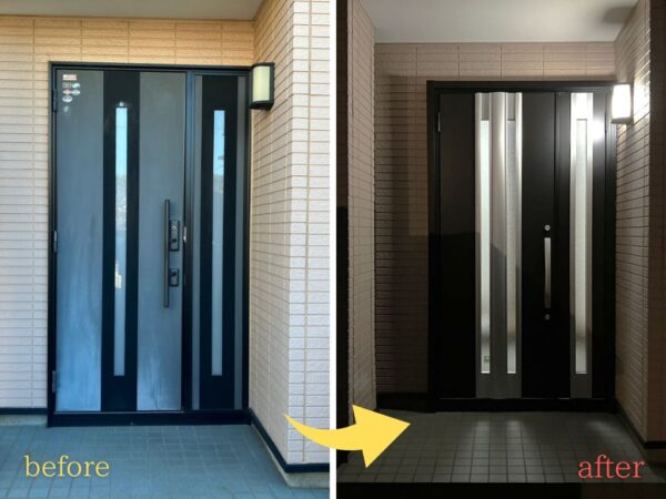 【茨城県土浦市】玄関ドアリフォーム施工事例｜LIXILリシェント玄関ドア3 G77型へ交換