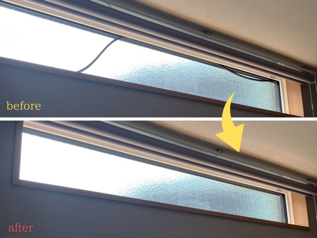 サッシガラスのゴム交換